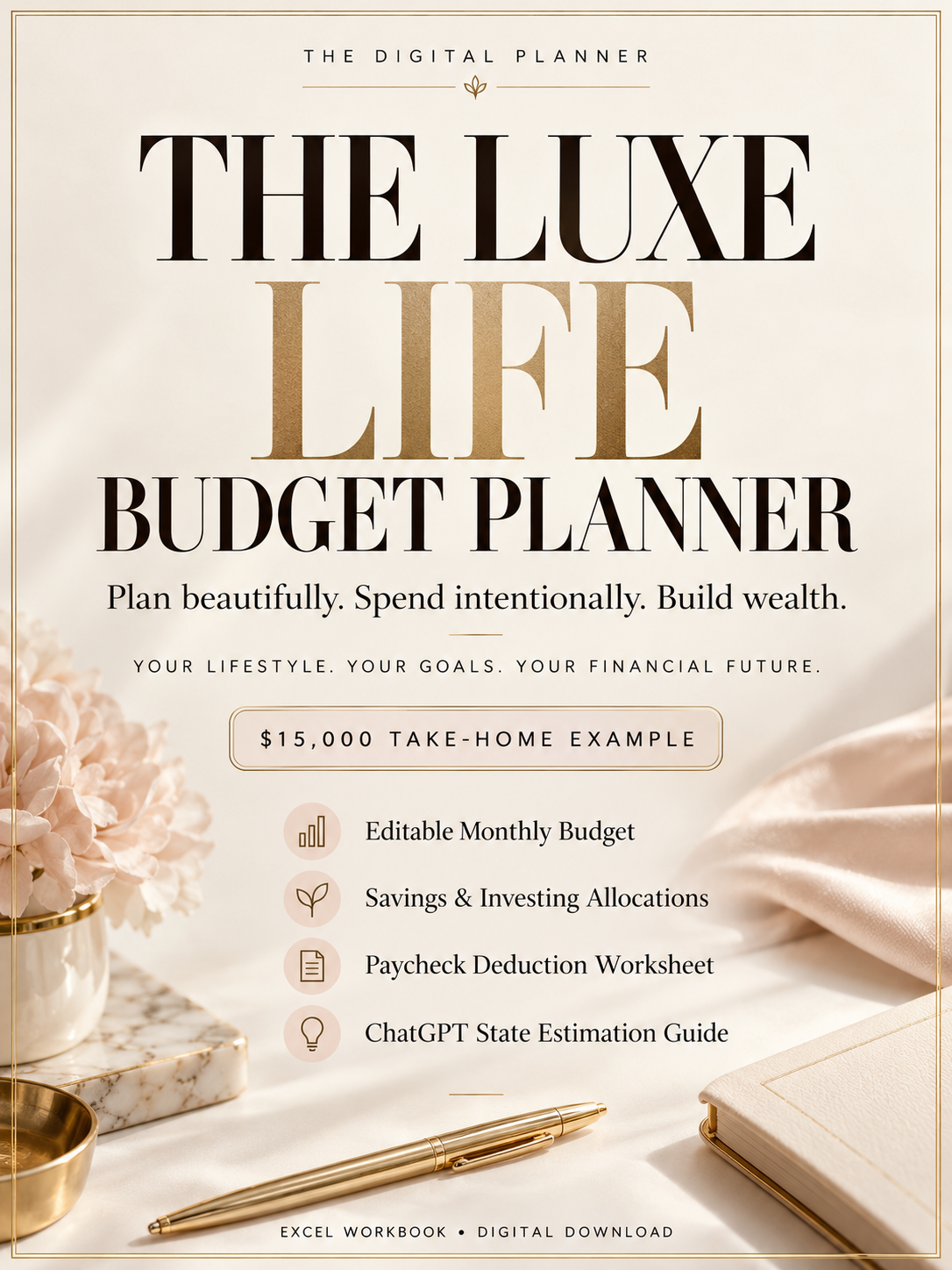 Luxe Life Budget Planner for Women